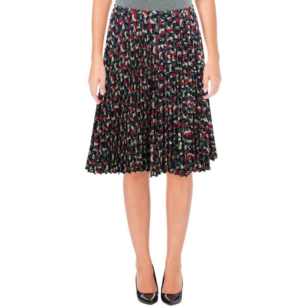 Lauren Ralph Lauren Patterened Pleated Skirt Size 16W